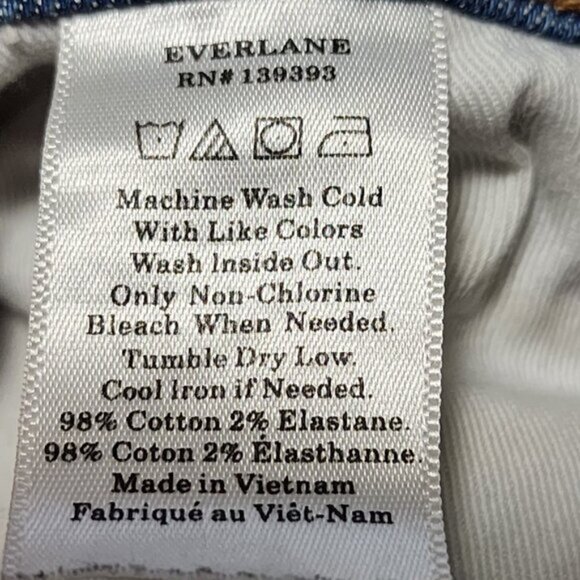 Everlane Medium Wash Stretch Denim Mid Rise Slim Ankle Jeans - Picture 8 of 8